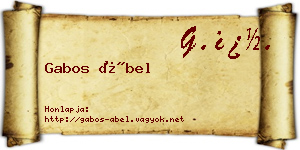 Gabos Ábel névjegykártya