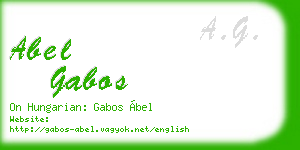 abel gabos business card