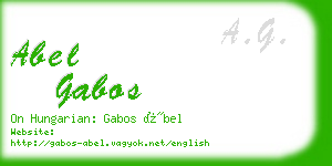 abel gabos business card